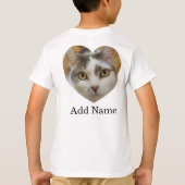 カスタム文字バック写真とオプションのパーソナライズされた Tシャツ (裏面)