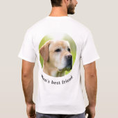 カスタム文字バック写真とオプションのパーソナライズされた Tシャツ (裏面)