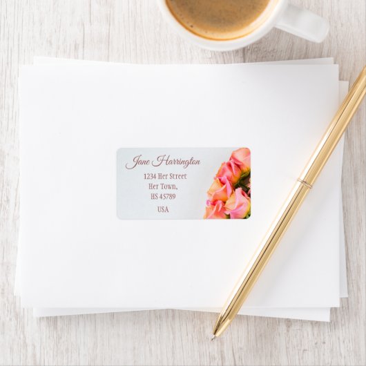 カスタム文字バラ住所 シール (インサイチュ)