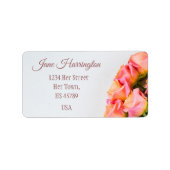 カスタム文字バラ住所 シール (正面)