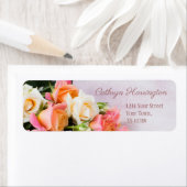 カスタム文字バラ差出人住所ラベル ラベル (インサイチュ)