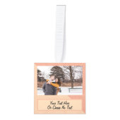 カスタム文字バラ金ゴールドメタリック キューブオーナメント (正面)