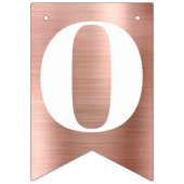 カスタム文字バラ金ゴールド誕生日パーティーまたはシャワー バンティングフラッグ (第2の旗)