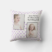 カスタム文字パステルパープルラブハート クッション (裏面)