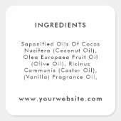 カスタム文字パッケージ原料ラベル スクエアシール (正面)