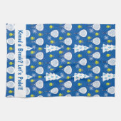 🎾🎄カスタム文字パデルスマーキングクリスマス キッチンタオル (横)