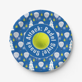 🎾🎄カスタム文字パデルスマーキングクリスマス ペーパープレート