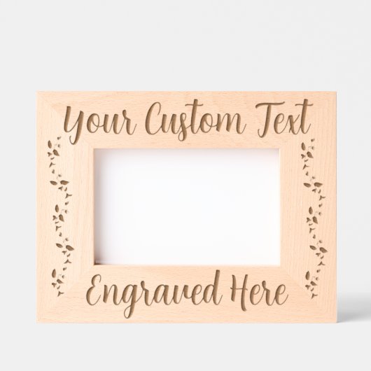 カスタム文字パーソナライズされたつる植物 レーザー彫刻フレーム (正面)