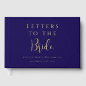 カスタム文字パーソナライズされたの花嫁への手紙 ゲストブック (正面)