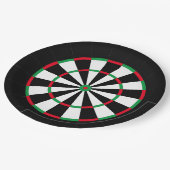 カスタム文字パーソナライズされたダーツボード |赤と緑 ペーパープレート (アングル)
