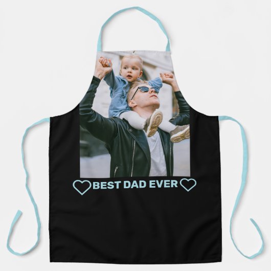 カスタム文字パーソナライズされた写真とハート エプロン (正面)