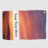 カスタム文字パーソナライズされた写真 ゴルフタオル (横)