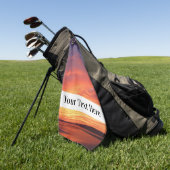 カスタム文字パーソナライズされた写真 ゴルフタオル (グリーン)