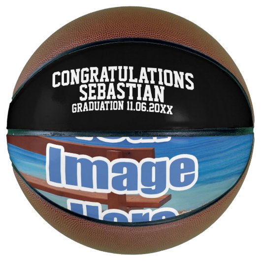 カスタム文字パーソナライズされた及び写真ギフトアイディア バスケットボール (正面)