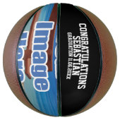 カスタム文字パーソナライズされた及び写真ギフトアイディア バスケットボール (縦)