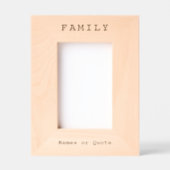 カスタム文字パーソナライズされた彫刻垂直写真 レーザー彫刻フレーム (正面)