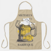 カスタム文字ビアイラストレーション エプロン (正面)