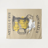 カスタム文字ビアイラストレーション タペストリー (正面(横))