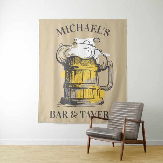 カスタム文字ビアイラストレーション タペストリー (インサイチュ)