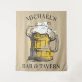 カスタム文字ビアイラストレーション タペストリー (正面)