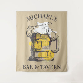 カスタム文字ビアイラストレーション タペストリー