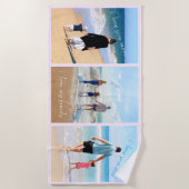 カスタム文字ビーチタオルすごい家族 ビーチタオル (正面)