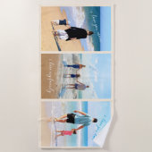 カスタム文字ビーチタオルと家族 ビーチタオル (正面)