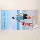 カスタム文字ビーチタオルパーソナライズされた ビーチタオル (正面)