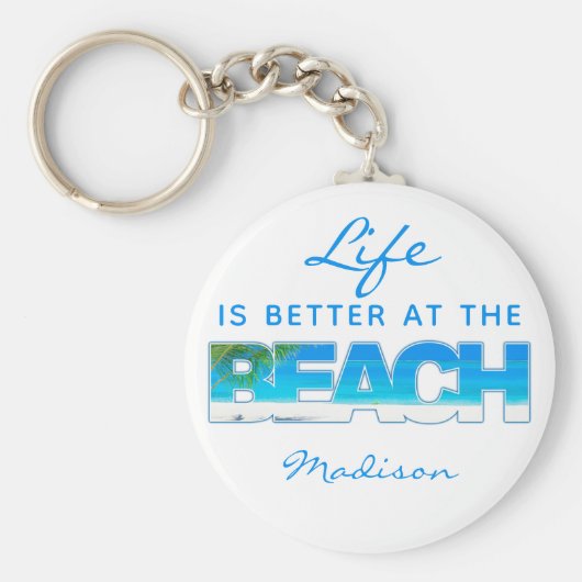 カスタム文字ビーチ キーホルダー (正面)
