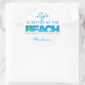 カスタム文字ビーチ ラウンドシール (バッグ)