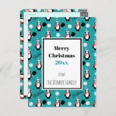 🐧カスタム文字🐧ピクレボールメリークリスマス🎁 ポストカード (正面/裏面)