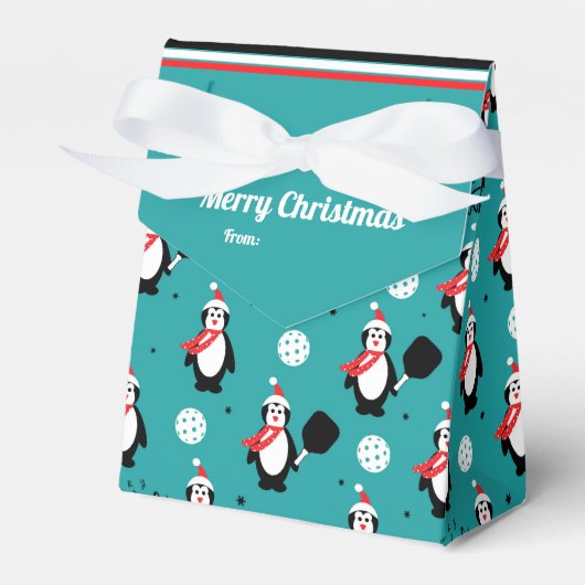 カスタム文字🐧ピックボールMerry Christmas 🎁 Favo フェイバーボックス (正面サイド)