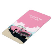 カスタム文字ピンククラシック車 マグネット (左側)