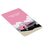 カスタム文字ピンククラシック車 マグネット (右側)