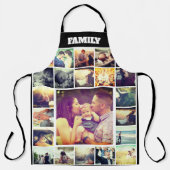 カスタム文字フォトコラージュオールオーバープリント エプロン (正面)