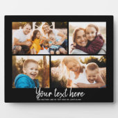 カスタム文字フォトコラージュモダンファミリーキープサケ フォトプラーク (正面)