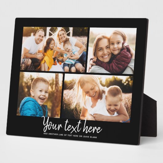 カスタム文字フォトコラージュモダンファミリーキープサケ フォトプラーク (側面)