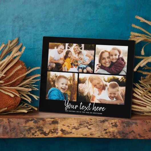 カスタム文字フォトコラージュモダンファミリーキープサケ フォトプラーク (側面)