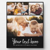 カスタム文字フォトコラージュモダンファミリーキープサケ フォトプラーク (正面)