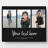 カスタム文字フォトコラージュモダンファミリーキープサケ フォトプラーク (正面)