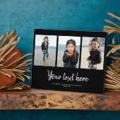 カスタム文字フォトコラージュモダンファミリーキープサケ フォトプラーク (側面)