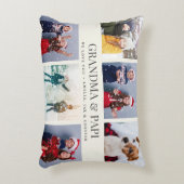 カスタム文字フォトコラージュユニークファミリーキープサケ アクセントクッション (正面(垂直))