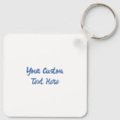 カスタム文字フローラオランダタイルのパターン キーホルダー (裏面)