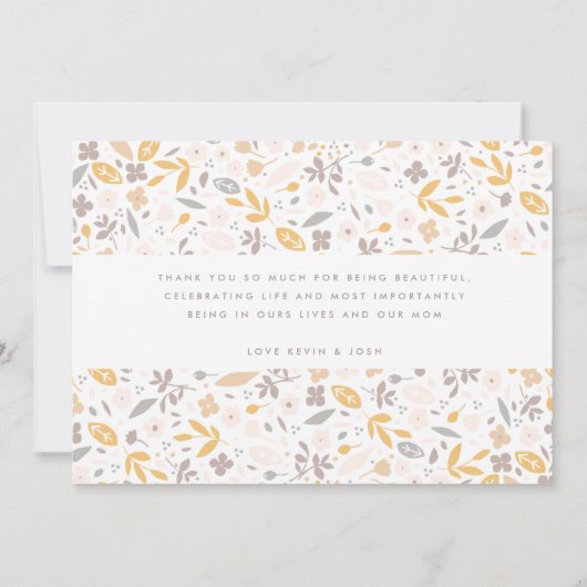 カスタム文字フローラ紙吹雪最高のマザーズの日 (裏面)