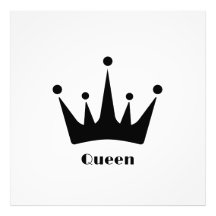 カスタム文字ブラック王冠の写真の拡大