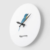 カスタム文字ブルーバード ラージ壁時計 (傾斜)