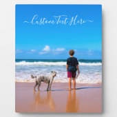 カスタム文字プラークあなたのペット写真ギフト フォトプラーク (正面)