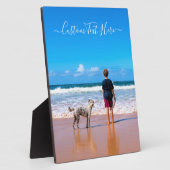 カスタム文字プラークあなたのペット写真ギフト フォトプラーク (側面)