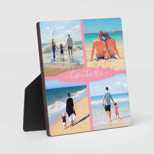 カスタム文字プラーク – 家族の思い出 フォトプラーク (正面)