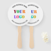 カスタム文字プロモビジネスハンドファン ハンドファン (正面&裏面)